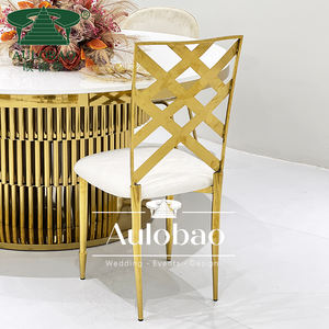 Decoración de fiesta Evento de acero inoxidable Apilable Banquete Boda Evento Silla - Product Image 3