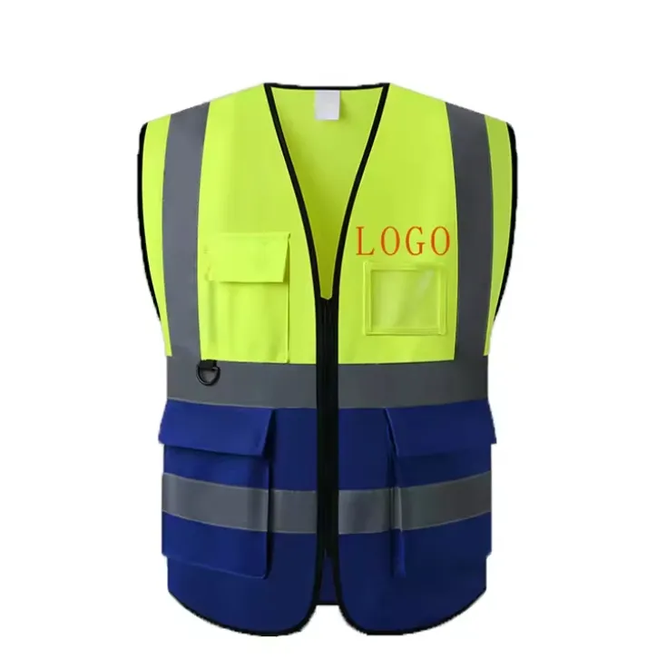 High Quality Green Reflective Safety Vest Wholesale Road Traffic Security Vests with Customized Logo