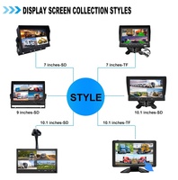 Caméra de recul à quatre voies pour camion/voiture de 7 pouces, 9 pouces, 10,1 pouces, écran IPS, moniteur DVR, système de sécurité, moniteur DVR 1080P