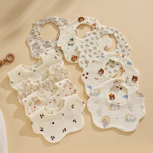 Baberos de Algodón 100% para Bebés, Personalizados de Fábrica, Baberos de Muselina Suaves y Absorbentes para Niños, Unisex - Product Image 3