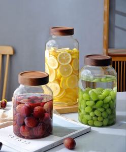 2023 nouveau Style stockage des aliments verre cuisine vin stockage scellé avec couvercle à vis en bois - Product Image 5