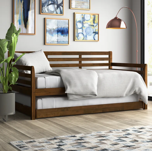 Canapé-<span class=keywords><strong>lit</strong></span> moderne en bois massif rétractable et durable en bois de pin pour meubles de salon d'appartement - Product Image 1