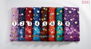 Tissu en Dentelle Sèche Africaine en Coton de Haute Qualité, Voile <span class=keywords><strong>Suisse</strong></span> Africain 100% Coton, Dentelle Nigériane pour Robe de Soirée Quotidienne 2441 - Product Image 6