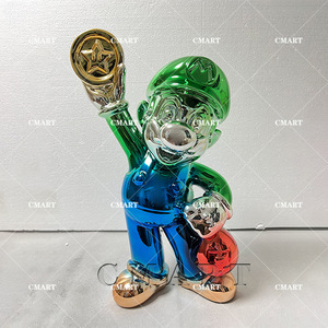 Estatua <span class=keywords><strong>de</strong></span> <span class=keywords><strong>Mario</strong></span> <span class=keywords><strong>Bros</strong></span> en Cromo Rojo y Azul, Decoración para el Hogar, Figura <span class=keywords><strong>de</strong></span> <span class=keywords><strong>Mario</strong></span> <span class=keywords><strong>de</strong></span> Dibujos Animados <span class=keywords><strong>de</strong></span> 40 cm, Colores Personalizados, Escultura <span class=keywords><strong>Super</strong></span> Pop Art <span class=keywords><strong>de</strong></span> <span class=keywords><strong>Mario</strong></span> - Product Image 2