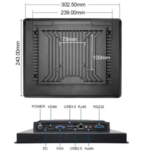 Công nghiệp-lớp IP65 cảm ứng công nghiệp bảng điều chỉnh PC Intel J1900/4GB RAM 10-điểm IPS tường cảm ứng/nhúng núi bụi & nhiệt bằng chứng - Product Image 3