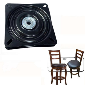Placa giratoria cuadrada de 6 pulgadas, negra, de PTFE, plataforma giratoria industrial con rodamientos para accesorios de ferretería para muebles - Product Image 2