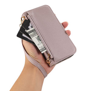 Moda Crossbody correa de cuero bolsas de teléfono móvil casos para iPhone 16 15 <span class=keywords><strong>14</strong></span> 13 12 11 Pro Max PU cuero cartera teléfono caso - Product Image 4