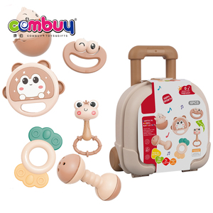 Jouets musicaux <span class=keywords><strong>pour</strong></span> tout-petits, dessin animé, peuvent être bouillis, sécurité, jouets en plastique à main, hochets sensoriels <span class=keywords><strong>pour</strong></span> bébés - Product Image 1