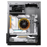 Casing PC Bisnis M ATX Ringkas Warna Hitam, Casing Komputer Gaming Desktop