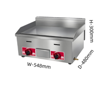 Plaque de cuisson professionnelle en acier inoxydable à gaz pour restaurant, table de travail de cuisine, barbecue d'hôtel, pour steaks et hamburgers Hafandi