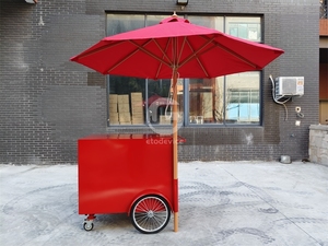 아이스크림 사업용 컴팩트 디자인 핸드 푸시 카트, 조작이 간편함 - Product Image 2