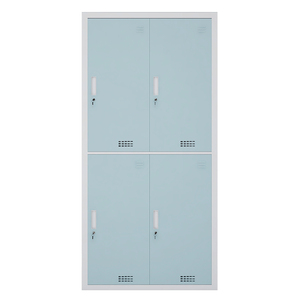 3 Door Metal <b>Clothes</b> <b>Cupboard</b> Cabinet Key Locker Metal 3 Door Clothing Locker Cabinet Armadietto Spogliatoio Cantiere - Product Image 2