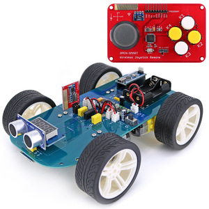 Easy-<b>plug</b> 4WD Wireless JoyStick 315MHz <b>Remote</b> Control Rubber Wheel Gear Motor Smart Car Kit w/Tutorial Ardruino UNO R3/Nano G130 - Product Image 1