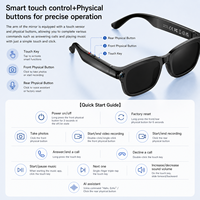 Gafas Inteligentes con IA, Cámara de 800W, Llamadas ENC, Grabación 1080P, Transferencia WiFi, Dispositivo Inteligente para Exteriores
