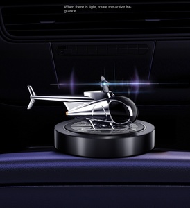 Diffuseur de parfum de voiture rotatif créatif de luxe à énergie solaire en alliage pour huiles essentielles, à placer sur la grille <span class=keywords><strong>d</strong></span>'aération - Product Image 1
