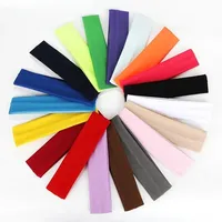Bandeau élastique en coton bandeau de mode pour femmes hommes solide course Fitness Yoga bandes de cheveux Stretch maquillage accessoires de cheveux