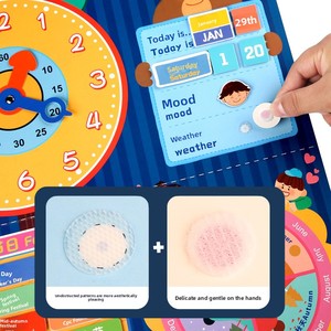 Tableau <span class=keywords><strong>de</strong></span> cognition météo pour <span class=keywords><strong>la</strong></span> <span class=keywords><strong>maternelle</strong></span>, avec autocollants hebdomadaires, livre silencieux, jouet éducatif, kit <span class=keywords><strong>de</strong></span> matériel en papier - Product Image 4