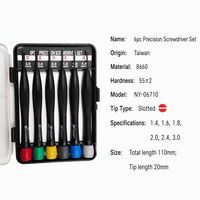 Set Obeng Mini Presisi Phillips Slotted Torx T6-T10 untuk Perbaikan Jam Tangan, Ponsel, Kacamata, Baja Cr-Mo