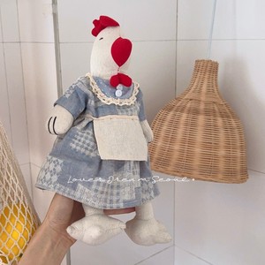 Ensemble <span class=keywords><strong>de</strong></span> peluches <span class=keywords><strong>de</strong></span> poulets mignons pour couple avec tenues, jouets décoratifs en lin en forme <span class=keywords><strong>de</strong></span> poules et coqs, animaux <span class=keywords><strong>de</strong></span> la ferme en peluche - Product Image 6