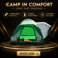 Tente de camping arrière pour voiture familiale, 6-8 personnes, imperméable, trois saisons, abri pliable portable, polyester double couche
