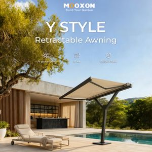 Auvent de toit rétractable de luxe en acier carbone motorisé imperméable pour café et restaurant - Product Image 2