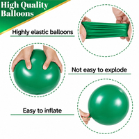 Kit de Décoration de Fête Islamique avec Ballons en Latex, Arche Eid Mubarak, Arche en Aluminium Motif Lune et Étoile, Toile de Fond Motif Château