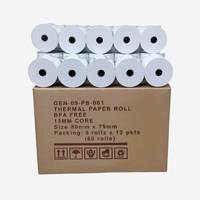 Papier thermique premium 57x40 pour caisse enregistreuse et imprimante de cartes de crédit