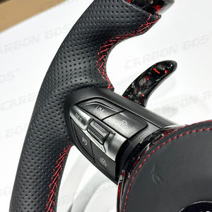 Volante de carbono forjado rojo estilo F1 para <span class=keywords><strong>BMW</strong></span> F18 F30 F32 F43 F80 F82 F20 F22 F35 E90 E92 F02 F06 F10 volante de coche - Product Image 4