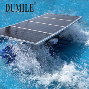 Promotion : <span class=keywords><strong>Aérateur</strong></span> solaire pour bassin à poissons 0,75 kW, roue à aubes d'aération à 4 pales avec contrôleur MPPT - Product Image 4