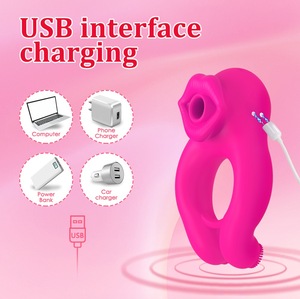 DA sucking vibrator เซ็กซ์ทอยสำหรับผู้ชายผู้หญิง, แหวนอวัยวะเพศชายกระตุ้นคลิตอรอวัยวะเพศชาย