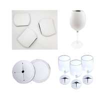 Protecteur de base de gobelets de verre à vin en néoprène de couleur blanche vierge antidérapante