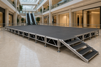 Scène mobile portable en aluminium pour événements en plein air, concerts, danse, expositions, 1,22*1,22m ou 1,22*2,44m, à vendre
