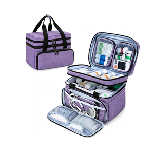 Organizador de Pastillas a Prueba de Golpes para Emergencias, Viajes y Uso Diario con 2 Bolsas Desmontables, Bolsa de Medicamentos de Doble Capa - Product Image 1