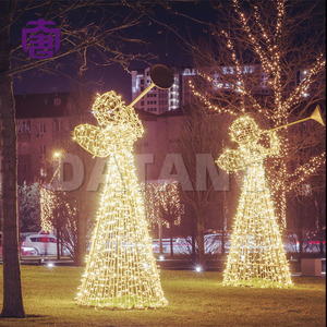 <b>Lighted</b> Christmas Acrylic Angel with LED Decoration for Hotel Resort Mall Park and Outdoor Landscape Display - Product Image 2