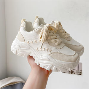 New Women's Casual Breathable Fashion Trend High Quality PU Upper <b>Running</b> <b>Shoes</b> Small White - Product Image 2