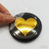 Lettres métalliques autocollantes personnalisées, étiquette en nickel, autocollant en vinyle 3D, autocollant en feuille dorée peinte, étiquette de logo privé