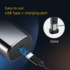 Waterproof IPX4 Wet & Dry Rotary <b>Shaver</b> for Men Rechargeable 1000mAh <b>Battery</b> Razor Beard Trimmer for Nose Ear & Body Hair - Product Image 5