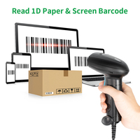 Escáner de Código de Barras Manual Effon TH17 1D USB con Cable para Gestión de Inventario en Supermercados y Puntos de Venta