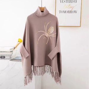 Maglione Pullover con paillettes primavera inverno con collo alto a forma di <span class=keywords><strong>ragno</strong></span> - Product Image 2