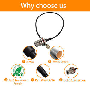 สายเคเบิลโคแอกเชียล RG714 แบบ Pigtail พร้อมปลอกหุ้ม IP67 จากโรงงาน สายจัมเปอร์ สายรัดสายไฟ - Product Image 5