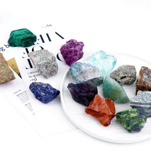 Tinh thể tự nhiên nguyên liệu chữa bệnh đá quý màu xanh Onyx Rose Quartz azurite Malachite đá thô - Product Image 3