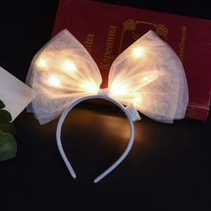 رباط رأس Led للحفلات الأكثر مبيعًا حفل زفاف الهالويون عيد الميلاد زينة عيد الميلاد ضوء ملون القوس عقال - Product Image 3