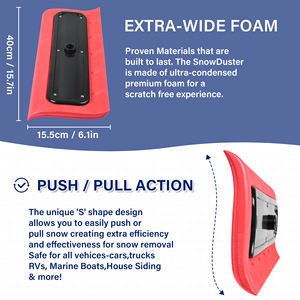 Outil de déneigement pour fenêtre de toit antidérapant de gros Brosse à neige télescopique en mousse épaisse de 30 pieds - Product Image 4