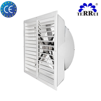 Ventilateur d'extraction à persiennes de 55 pouces avec 6 pales en fibre de verre et volet en treillis métallique pour la ventilation des bâtiments d'élevage