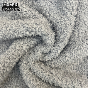 Muestra gratis 100 poliéster polar tela Faconne terciopelo con doble cara Color sólido franela para ropa de invierno Pijamas - Product Image 5