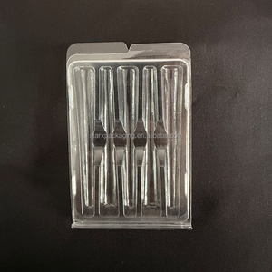 Estuche de plástico tipo clamshell con cierre a presión para 5 conos preliados, apto para conos enrollados de tamaño 1 1/4. - Product Image 1