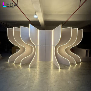 LEDA Panneau de luxe Grande toile de fond pour événement Mariage Géométrique Rectangulaire Décoration de mariage - Product Image 6