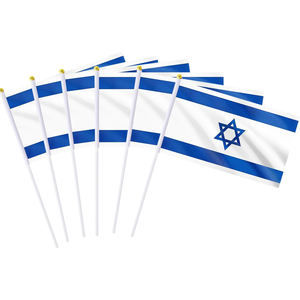 Livraison rapide 3x5 pieds drapeau israélien 100% Polyester drapeau israélien voiture jardin bannière <span class=keywords><strong>Table</strong></span> bannière main agité drapeau israélien - Product Image 5