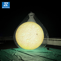 Lune gonflable de haute qualité avec ballon publicitaire de planète gonflable de sac de fortune transparent avec lumière