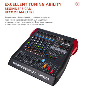 Consola de Mezclas Estéreo Profesional de 12 Canales con Reproductor USB BT MP3, 7 Ecualizadores para Grabación en Ordenador, Estudio, Escenario, <span class=keywords><strong>DJ</strong></span> - Product Image 3